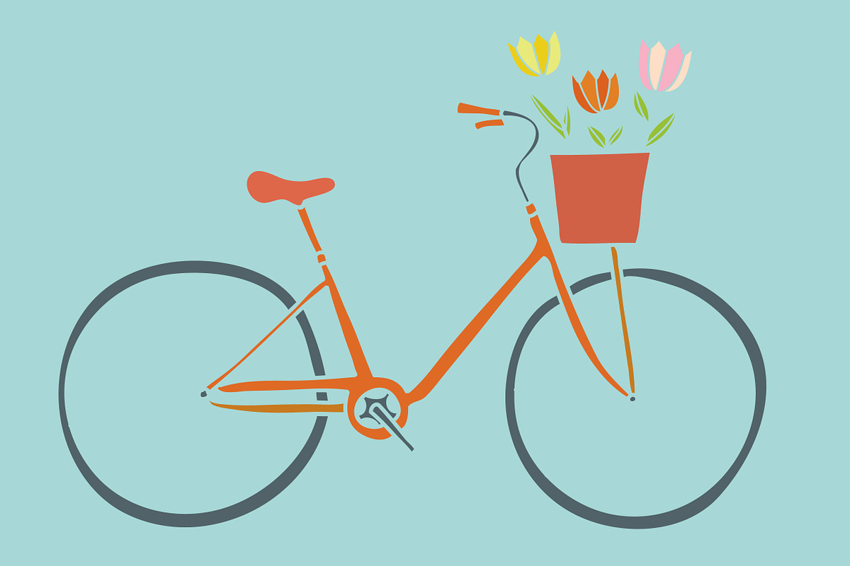 Vector bike seamless patterns., a Pattern Graphic by Little A (Aigul) (Photo 2 of 4)