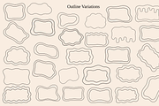 Irregular Organic Shapes & Frames, an Object Illustration by MarisoArt (Thumbnail 4 of 8)