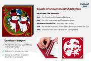 Snowman SVG 3d Shadow box, a Seasonal Illustration by CutLeafSvg (Thumbnail 4 of 6)