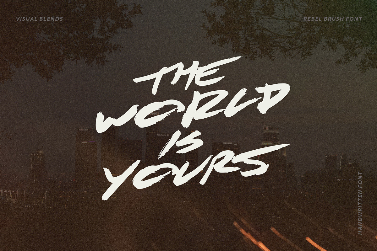 Rebel Brush - Handwritten Font, a Handwritten Font by Visual Blends (Photo 4 of 7)