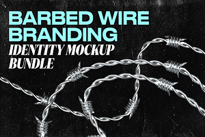 Barbed Wire Branding Identity Mockup