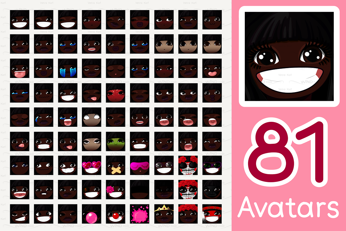 vector BIG avatars SET, a Templates & Theme by WINDmade (Photo 23 of 40)