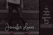 Jennifer Lynne, a Script Font by Brittney Murphy Design (Thumbnail 2 of 4)
