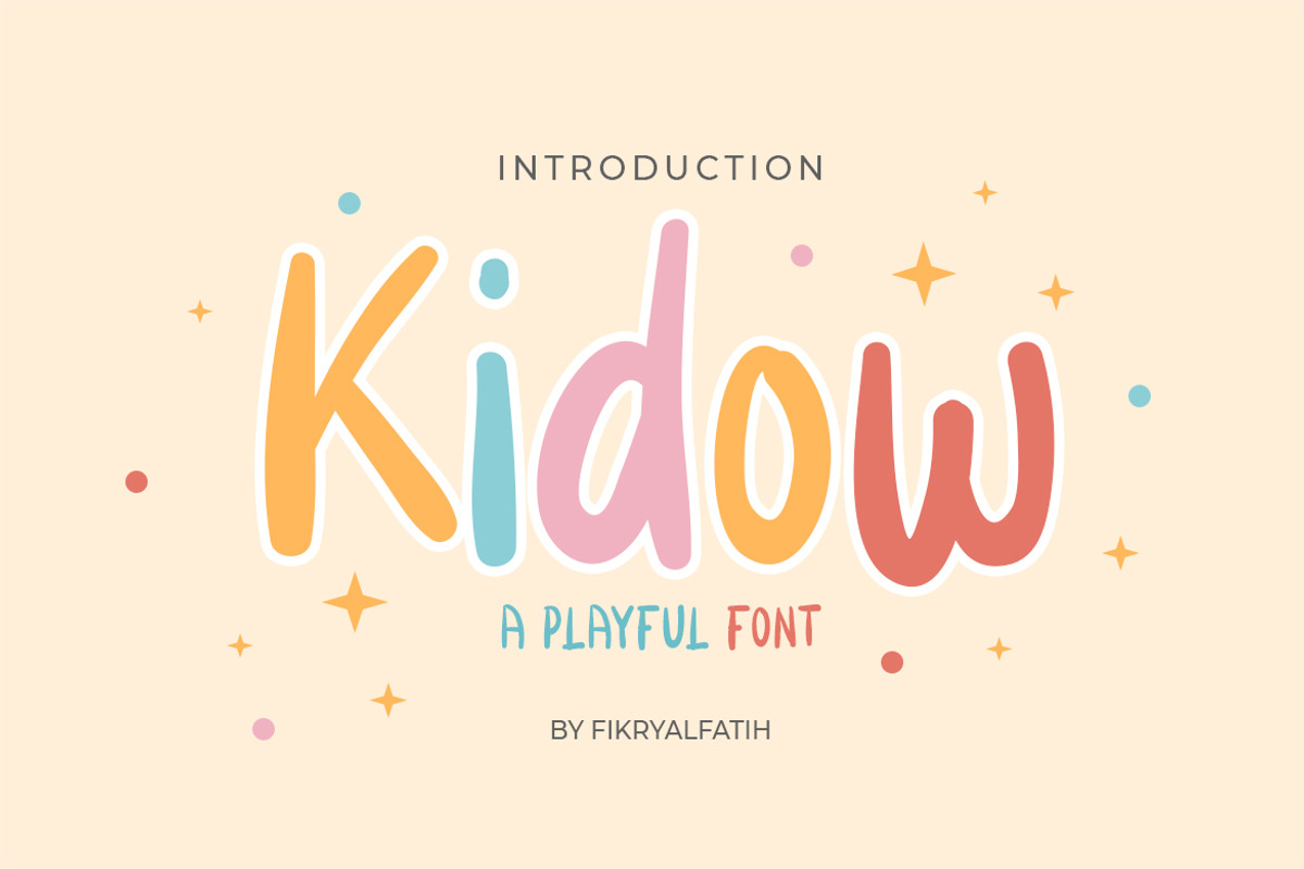 Kidow - Playful Font, a Handwritten Font by Fikry Alfatih (Photo 1 of 8)
