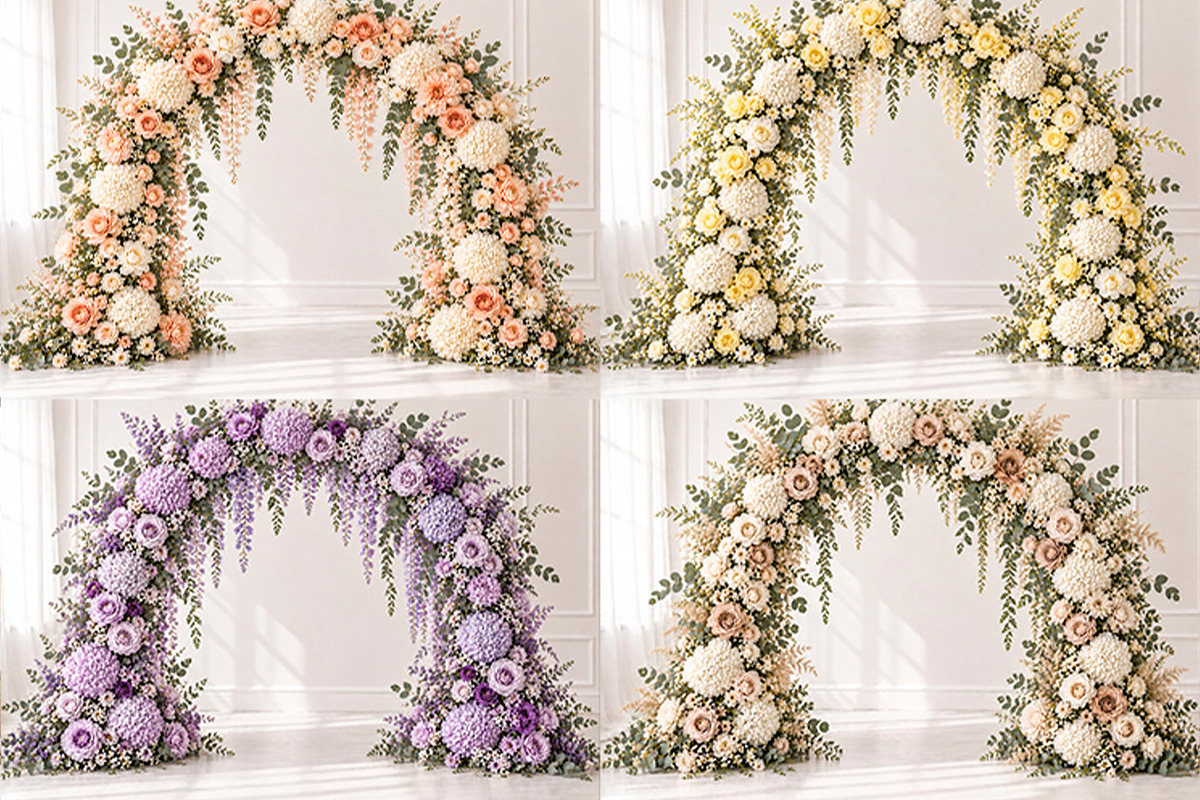 Floral Arch Digital Backdrop BUNDLE, a Layer Style Add-On by Wild Honey Design Co. (Photo 4 of 4)