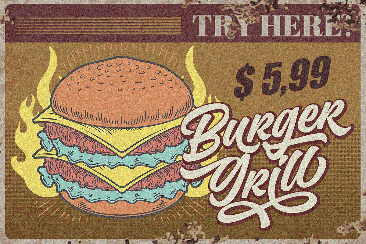Hundred Miracles - Urban Restro Font, a Script Font by Subectype Studio (Photo 5 of 11)