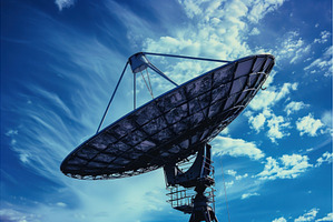 Large satellite dish antenna, a Technology Photo by Ylivdesign