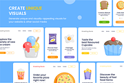 Flat Fast Food Icons, a Duotone Icon by Brickclay (Thumbnail 2 of 6)