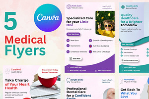 Clinic Flyer Template Editable Canva