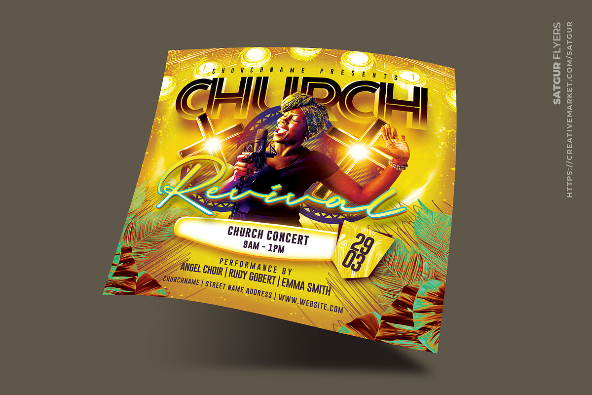 Church Concert Flyer Template, a Flyer Template by Satgur Graphic Design (Photo 4 of 4)