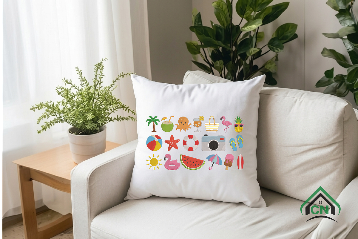 Coastal Embroidery Elements Design, a Solid Icon by Craft Nest (Photo 4 of 6)