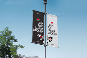 Lamp Post Banner Mock-Up, an Advertising Mockup by Xtrahive