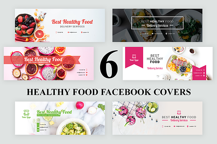 Healthy Food Facebook Covers, a Social Media Template by UNIK Agency
