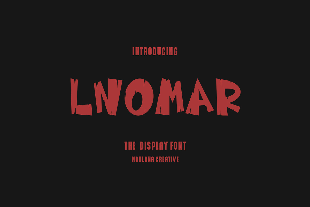 Lnomar Spooky Display Font, a Handwritten Font by Maulana Creative (Photo 1 of 7)