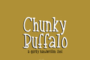 Chunky Buffalo- Handwritten Font, a Handwritten Font by Sabrina Schleiger Design (Thumbnail 2 of 4)
