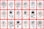 Sunflower Coloring Page, a Graphic by Forhadx5 (Thumbnail 5 of 7)