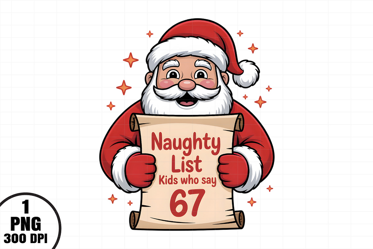 Naughty List Kids who say 67, an Illustration by Daily.Designs (Photo 1 of 5)