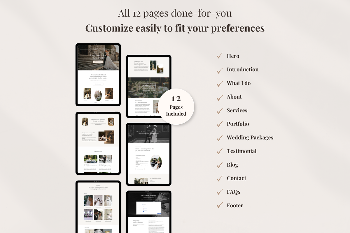 Wedding Photography Canva Portfolio, a Landing Page Template by GlamWebDesigns (Photo 6 of 8)