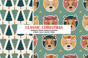 Classic Christmas Digital Paper