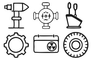 Car Service Icons Set 1 Procreate