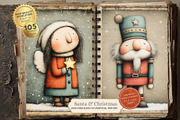 Quirky Santa Printable Christmas, a Seasonal Illustration by Nicole Branger Art (Thumbnail 3 of 15)