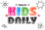Kids Daily - Display Font, a Font by KiddoGlyphs Studio (Thumbnail 1 of 3)