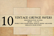 10 Vintage Grunge Paper Textures, a Texture Graphic by Dream in Color Studio (Thumbnail 2 of 4)