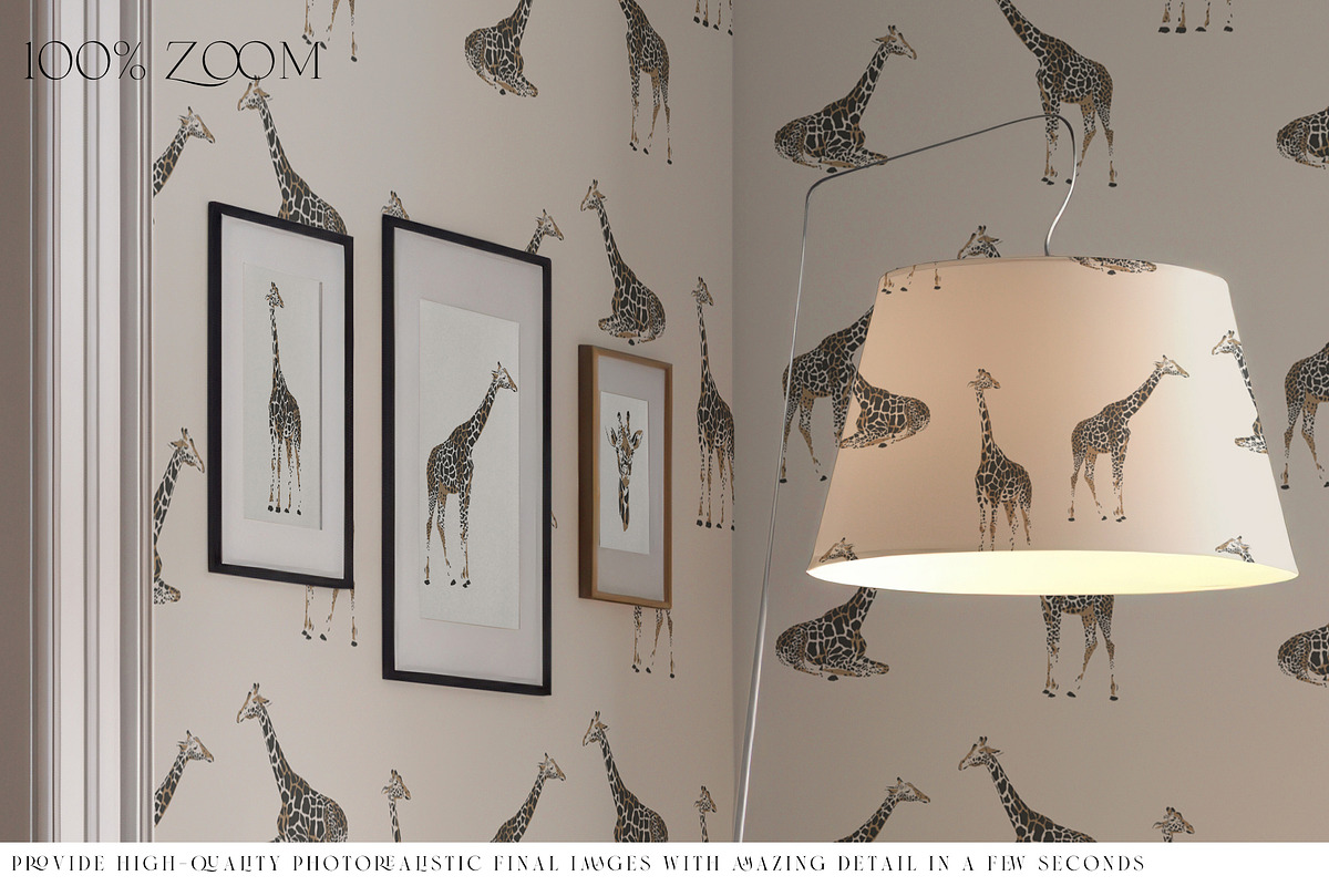 Living Room Wallpaper Mockups, a Product Mockup by mock-ups (Photo 5 of 11)