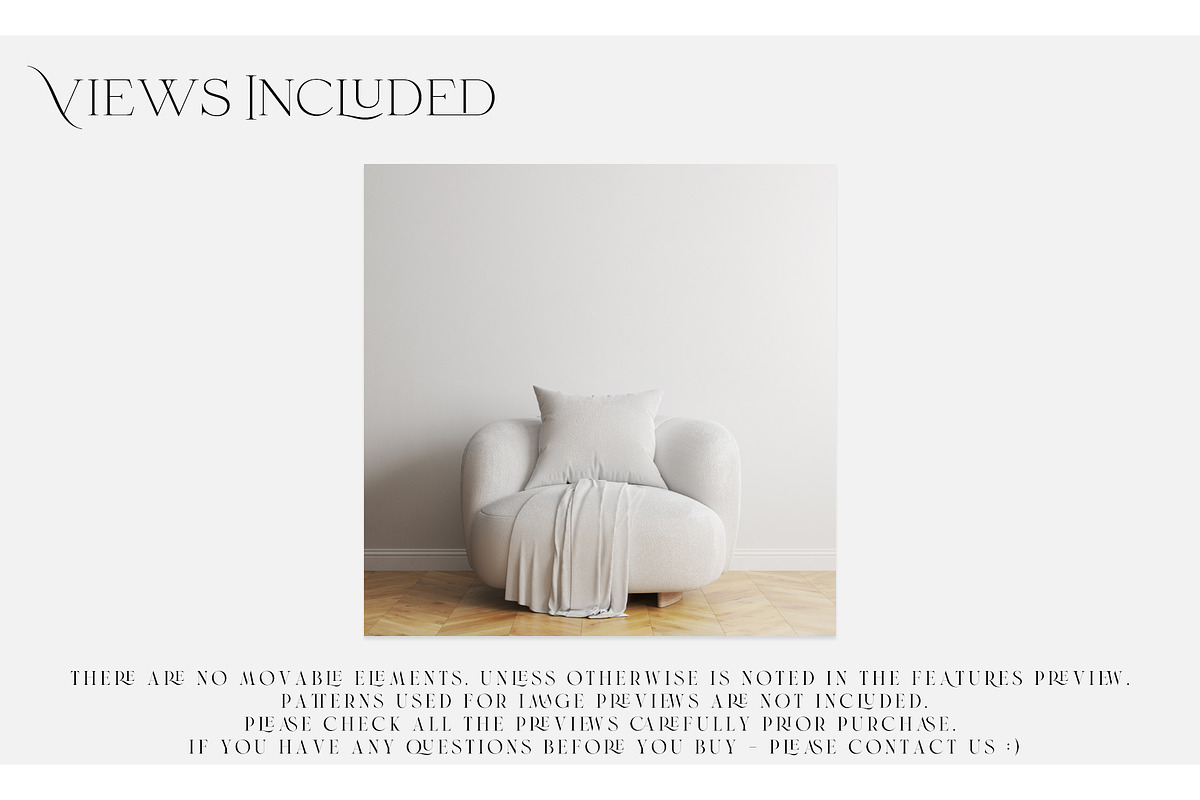 Armchair Upholstery Pillow & Blanket, a Product Mockup by mock-ups (Photo 2 of 10)
