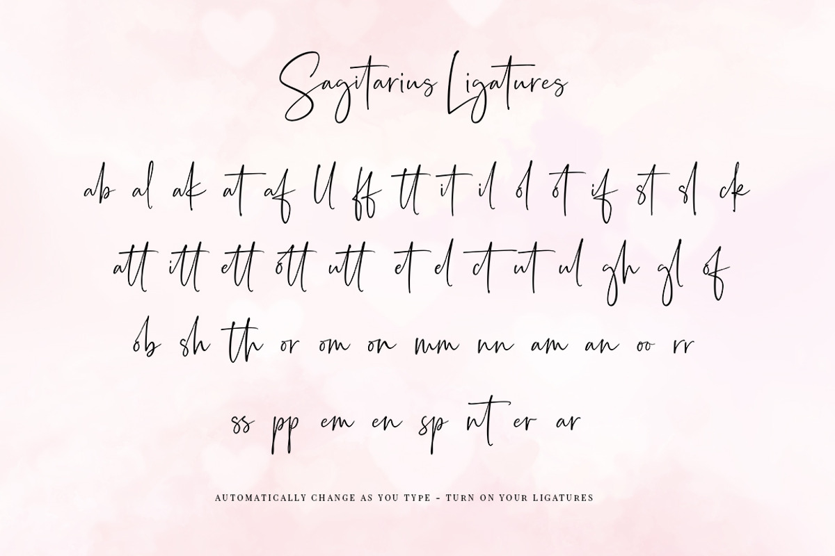 Sagitarius Signature Font, a Script Font by Mulkan Nazir (Photo 13 of 14)