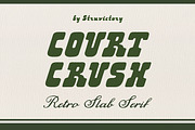 Court Crush Retro Bold Italic Slab, a Slab Serif Font by Struvictory.art (Thumbnail 1 of 9)