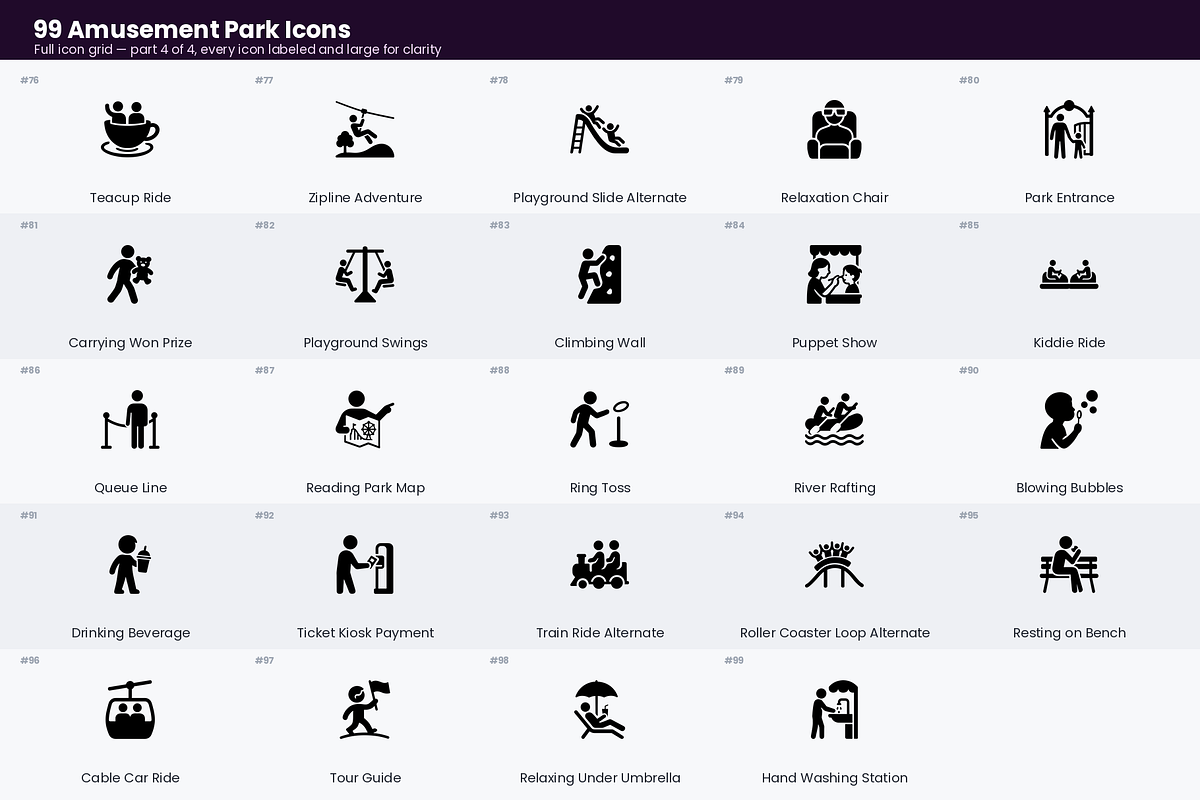 Amusement Park Icons, a Solid Icon by Symbolic Language (Photo 5 of 6)