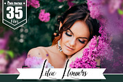 35 Lilac flower photo overlays,, a Layer Style Add-On by OverlayBox (Thumbnail 1 of 5)