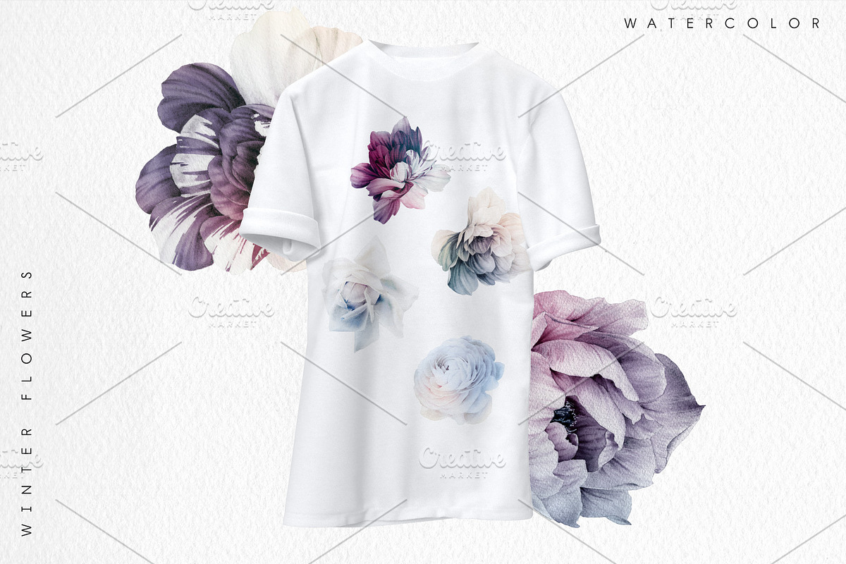 WINTER FLOWERS, watercolor, an Illustration by ollalya (Photo 3 of 4)