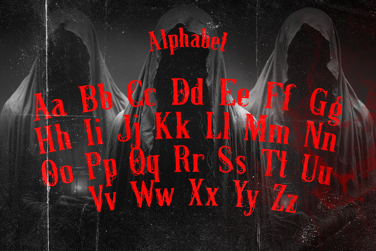 Revenge Squad Metal Horror Font, a Blackletter Font by dansdesign (Photo 7 of 8)