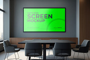 Corporate Conference Room Screen Moc, a Product Mockup by graphypix (Thumbnail 1 of 4)