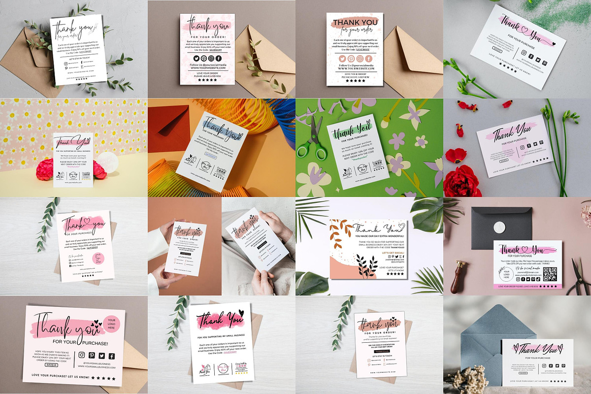 THANK YOU CARD FOR SMALL BUSINESS., a Flyer Template by Oskar Wantopi (Photo 5 of 13)