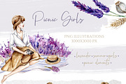 Watercolor Summer Picnic Collection, a Food Illustration by S_ARTLOVE (Thumbnail 9 of 11)