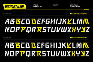 Borenum Modern Stencil Font