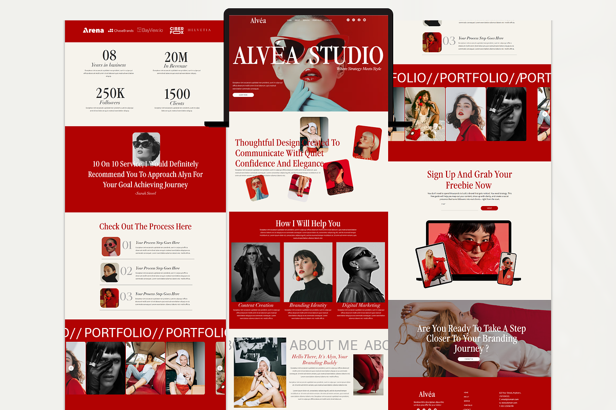 Bold Wix Studio Landing Page Website, a Wix Template by AdvertFox (Photo 2 of 9)