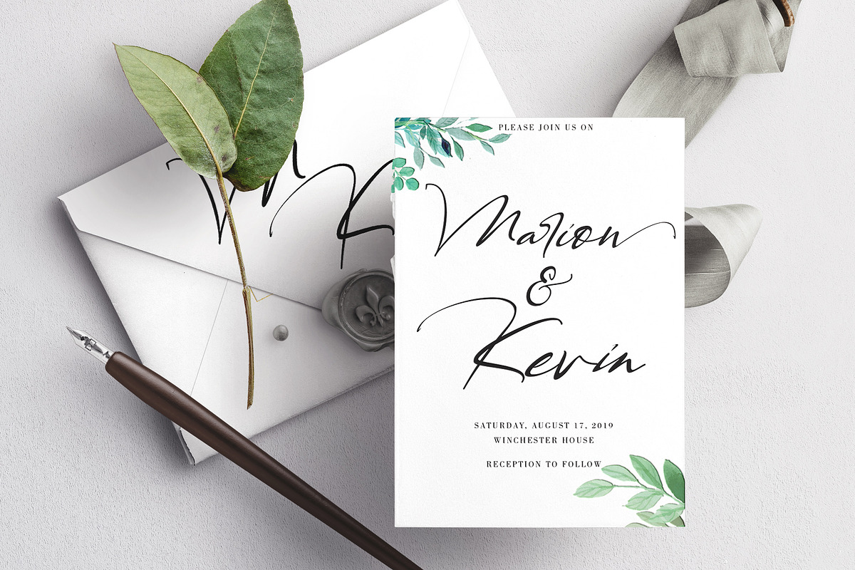 Bestowens Family, a Script Font by Letterara (Photo 13 of 16)