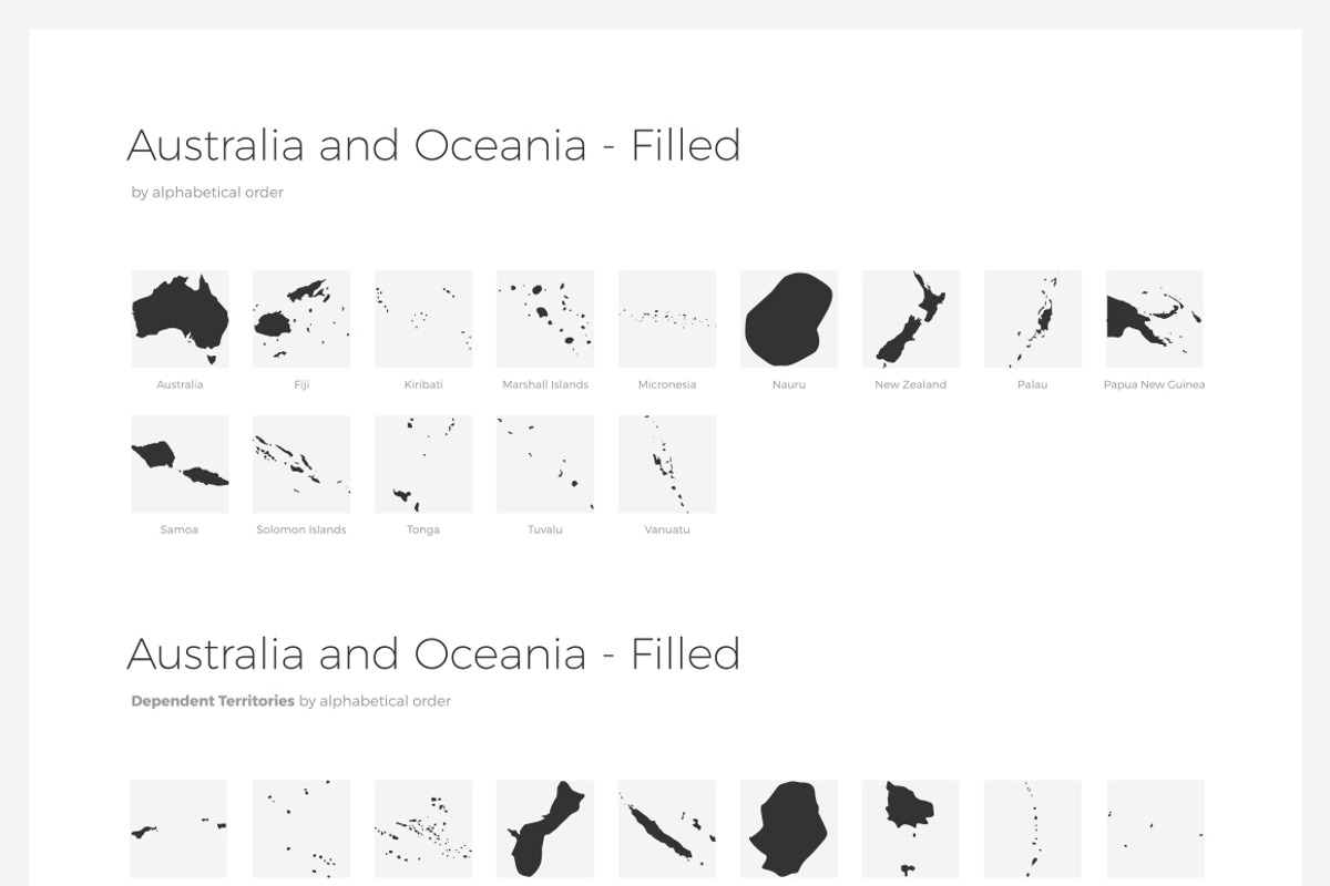 ONE WORLD ICONS - Countries, an Outline Icon by Uniko Studio (Photo 5 of 10)