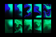 Fluid retro-futuristic gradients set, a Texture Graphic by Katedsgn (Thumbnail 10 of 10)