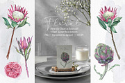 Floral Watercolor clipart, Love, a Decorative Illustration by BalanceUA (Thumbnail 8 of 12)