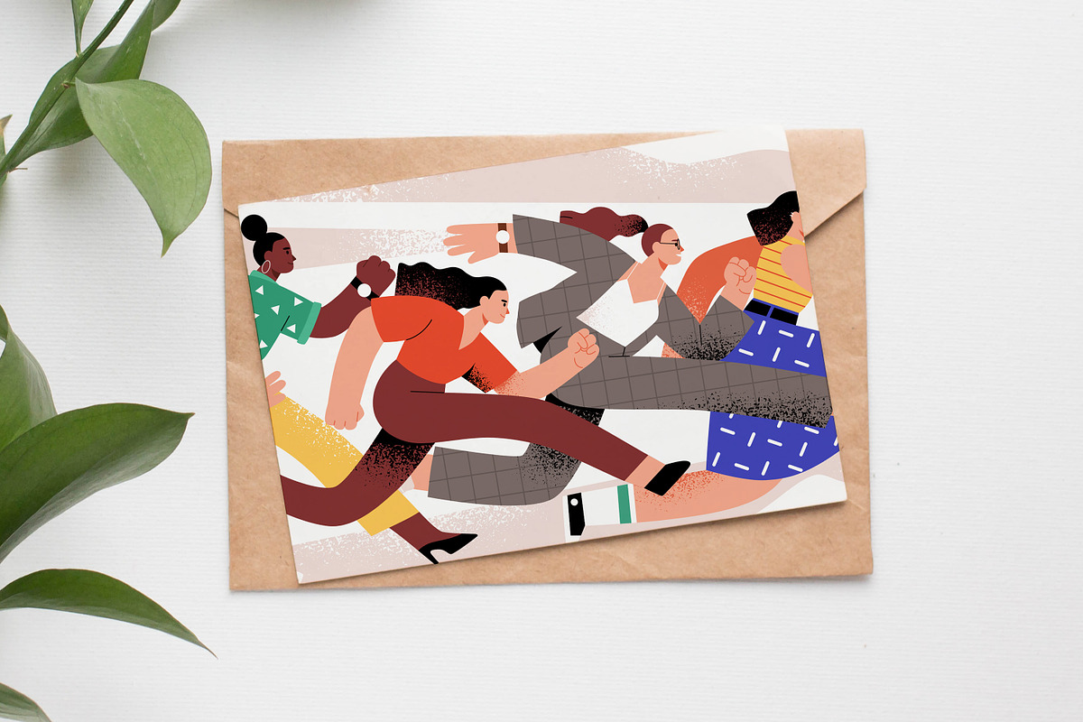 Women running and competing concept, a Person Illustration by Good Studio (Photo 3 of 3)