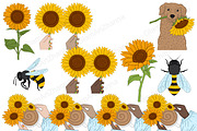 Sunshine Clipart, a Seasonal Illustration by GlamArtZhanna (Thumbnail 4 of 5)