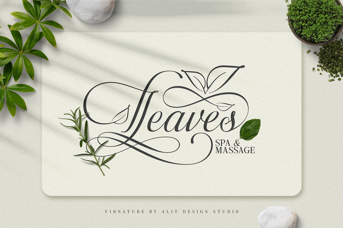 The Virnature Nature Script, a Script Font by alit design (Photo 6 of 18)