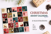 CHRISTMAS Advent Calendar, a Decorative Illustration by DysenkaArt (Thumbnail 1 of 2)