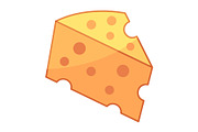 Cheese Illustration Icon, an Icon by Pexelpy (Thumbnail 1 of 2)