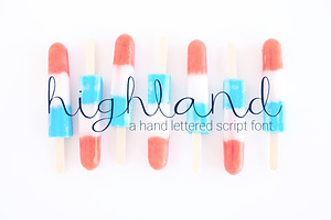 HIGHLAND Hand Lettered Script Font